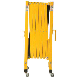 16 to 141"W Steel Portable Barricade Gate With Casters