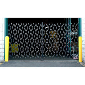 Global Industrial 12'W Double Folding Security Gate, 8'H