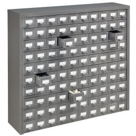 Global Industrial 100 Drawer Cabinet, Steel, 36x9x34-1/2