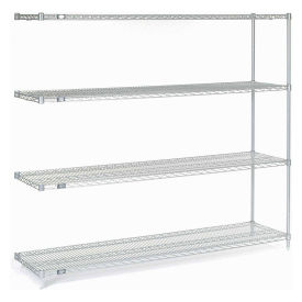 Nexelate Wire Shelving Add-On, Silver Epoxy, 72"W X 18"D X 63"H