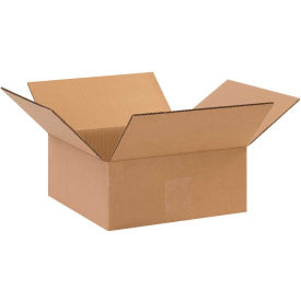 10" x 10" x 4" Flat Cardboard Corrugated Boxes - Pkg Qty 25