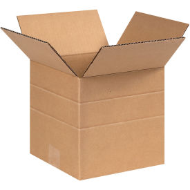 8" x 8" x 8" Multi-Depth Cardboard Corrugated Boxes - Pkg Qty 25