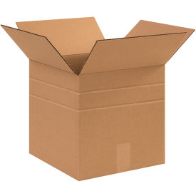 12" x 12" x 12" Multi-Depth Cardboard Corrugated Boxes - Pkg Qty 25