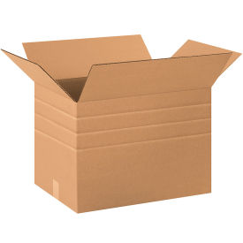 20" x 14" x 14" Multi-Depth Cardboard Corrugated Boxes - Pkg Qty 15