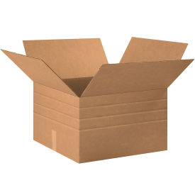 20" x 20" x 12" Multi-Depth Cardboard Corrugated Boxes - Pkg Qty 15