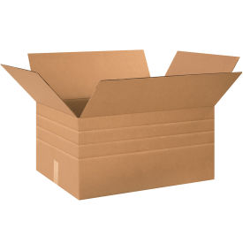 24" x 18" x 12" Multi-Depth Cardboard Corrugated Boxes - Pkg Qty 10