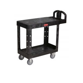 Rubbermaid 4505 Flat Shelf Plastic Service & Utility Cart 39 x 17, 39"L x 17"W x 33"H