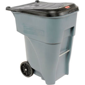 Brute Mobile Rollout Trash Container - 50 Gallon - Gray
