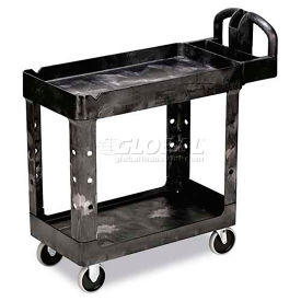 Rubbermaid 4500-88 Tray Shelf Plastic Service Cart 2 Shelves 5" Casters, 39"L x 18"W x 33"H