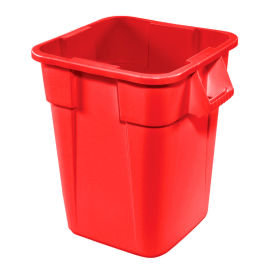RUBBERMAID BRUTE Square Container - 28-Gallon Capacity - Red