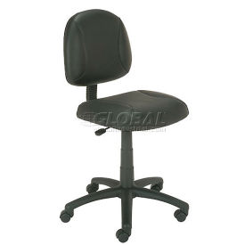 Global Industrial Task Chair, Leather, Black