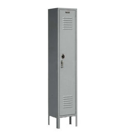 Single Tier Locker, 12x15x60 1 Door, Unassembled, Gray