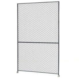 Global Industrial Wire Mesh Panel with Aluminum Floor Socket, 4'W x 8'H