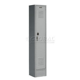 1-Tier 1 Door Locker, 12"Wx15"Dx60"H, Gray, Assembled