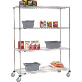 Stainless Steel Wire Shelf Truck, 72x24x80, 1200 Lb. Capacity