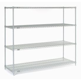 Global Industrial Stainless Steel Wire Shelving, 72"W x 24"D x 63"H