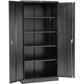 Global Industrial Easy Assembly Storage Cabinet, 36x18x78, Black