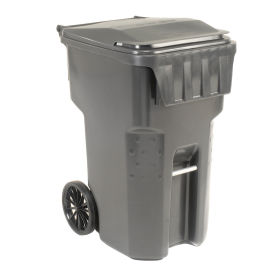 Global Industrial Mobile Heavy Duty Trash Container, 95 Gallon, Gray
