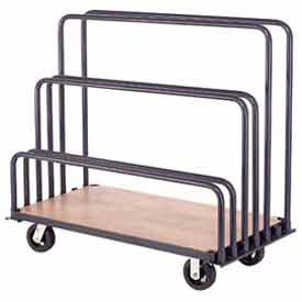 Adjustable Mobile Sheet Rack, Steel w/Plywood Deck, 48"L x 24"W x 36"H