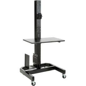 Global Industrial Orbit Mobile Computer Cart with VESA Mount, Black