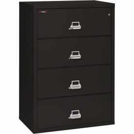 Fireking Fireproof 4 Drawer Lateral File Cabinet 43822CBL, Letter-Legal, 37-1/4"W x 22"D x 53"H