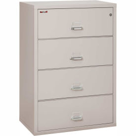 Fireking Fireproof 4 Drawer Lateral File Cabinet 43822CPL, Letter-Legal, 37-1/2"W x 22"D x 53"H