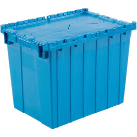 Distribution Container With Hinged Lid, 21-7/8x15-1/4x17-1/4, Blue