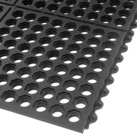 Extra Value Drainage Matting, 3'Wx20'L, Black, With Grit Top