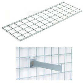 Global Industrial 48"X12" Wire Shelves With Brackets, 2/Pk