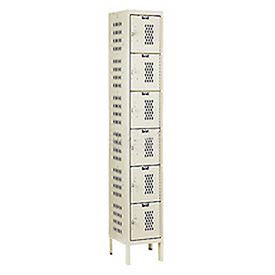 Hallowell U1228-6HDV-PT Heavy-Duty Ventilated Locker Six Tier 12x12x12 6 Door Unassembled