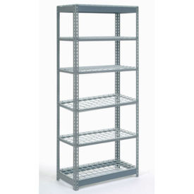 Boltless Heavy Duty Shelving 48"W x 18"D x 72"H, 6 Shelves, Wire Deck