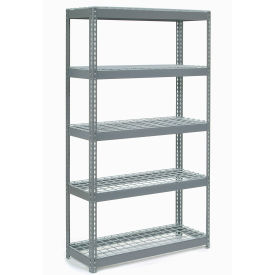 Boltless Extra Heavy Duty Shelving 48"W x 12"D x 72"H, 5 Shelves, Wire Deck