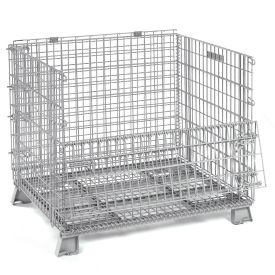 40x32x34-1/2 Folding Wire Container, 5000 Lb Capacity