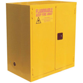 Flammable Cabinet, 120 Gallon, Manual Close Double Door, 59"W x 35"D x 65"H