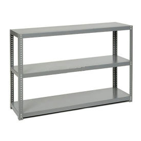 Global Industrial Extra Heavy Duty Steel Shelving Unit, 3 Shelf, 36"W x 18"D x 39"H, Gray