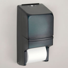 Twin-Roll Plastic Toilet Tissue Dispenser - 6x6x13-1/4" - Smoke