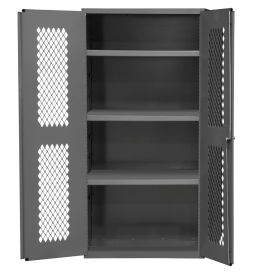 Durham Heavy Duty Expanded Metal Mesh Door Cabinet EMDC-362484-95 - 14 Gauge 36"W x 24"D x 84"H