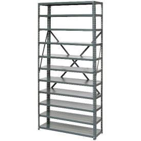 Open Style Steel Shelf With 10 Shelves, 36"Wx18"Dx73"H