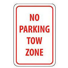 NMC TM38J Reflective Aluminum Sign, No Parking Tow Zone, .080" Thick