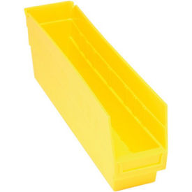 QUANTUM Shelf Bins 4-1/8x17-7/8x6" - Yellow - Pkg Qty 20