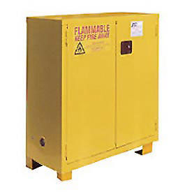 Flammable Cabinet FM28, with Legs, Manual Close Double Door 28 Gallon, 34"W x 18"D x 48"H