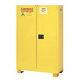 Flammable Cabinet FM45, with Legs, Manual Close Double Door 45 Gallon, 43"W x 18"D x 69"H