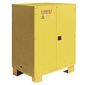 Flammable Cabinet FM120, with Legs, Manual Close Double Door 120 Gallon, 59"W x 34"D x 69"H