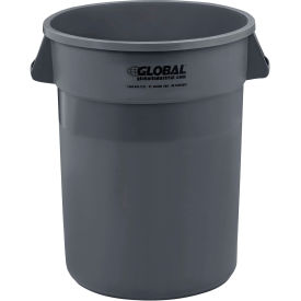 Global Industrial 32 Gallon Garbage Can - Trash Container Gray