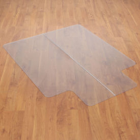 Chair Mat for Hard Floor, 46"W x 60"L with 25" x 12" Lip, Straight Edge