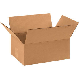 11-1/4" x 8-3/4" x 4" Flat Cardboard Corrugated Boxes - Pkg Qty 25