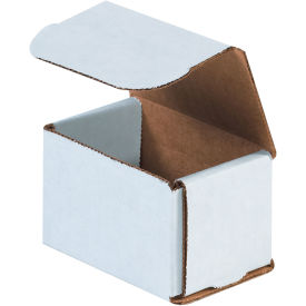 3" x 2" x 2" Corrugated Mailers, ECT-32, White - Pkg Qty 50