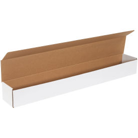 36-1/4" x 4-7/8" x 4" Corrugated Mailers, ECT-32, White - Pkg Qty 50