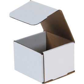 4" x 4" x 3" Corrugated Mailers, ECT-32, White - Pkg Qty 50