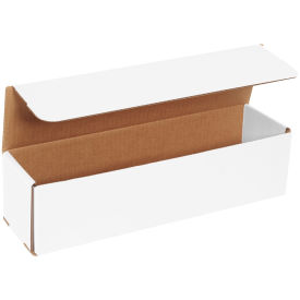 13-1/2" x 3-1/2" x 3-1/2" Corrugated Mailers, ECT-32, White - Pkg Qty 50